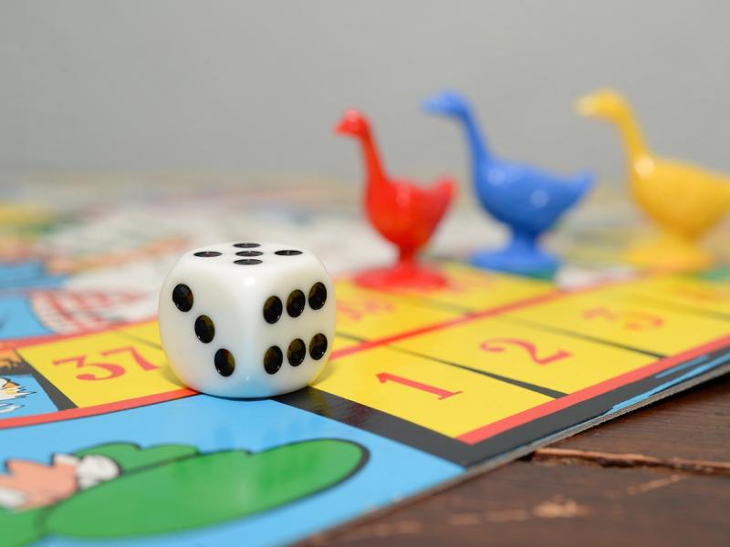 Spillebrikker og terning