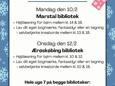 Program for vinterferien på Ærøs biblioteker 