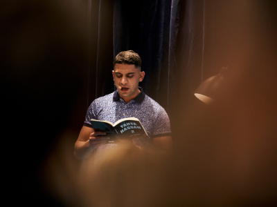 Billede af Yahya Hassan fra Bogforum 2019.  Foto: Martin Hansen, Gyldendal